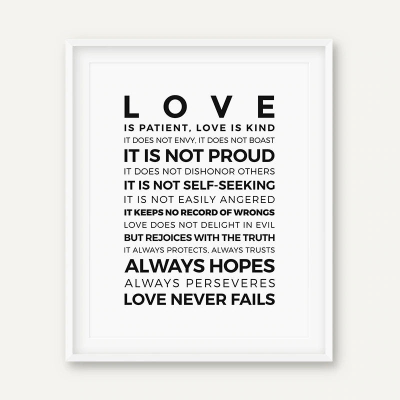 Love Is Patient Verse - Home Decor
